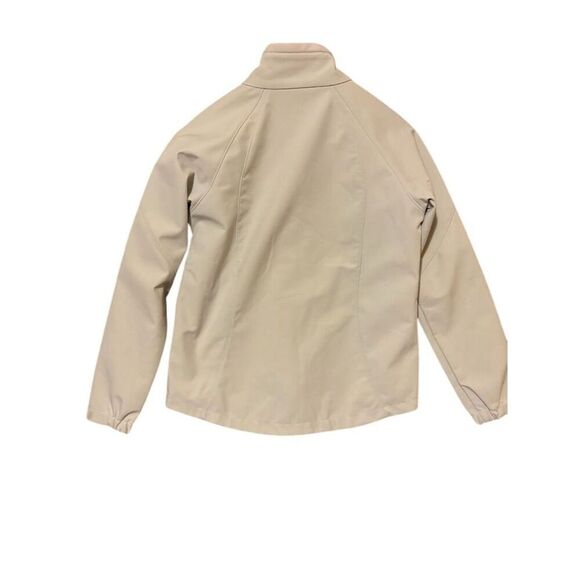 Ach Diamond Women's Full Zip Beige Jacket Size M Casual Solid - Picture 6 of 8